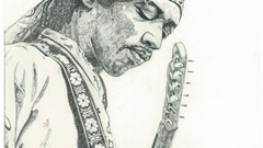 Sketches jimi hendrix grayscale