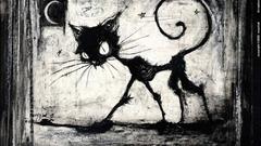 Sketches skinny greyscale crescent