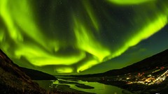Skies aurora borealis