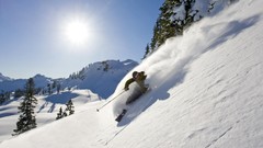 Skiing Washington waterfalls north mount baker