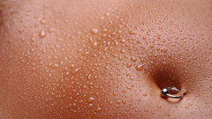 Skin pierced navel piercings