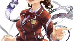 Skirts anime girls brunettes uniforms guilty crown redjuice 