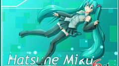 Skirts anime girls hatsune miku vocaloid twintails thigh highs 
