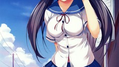Skirts blush anime girls blue eyes school uniforms tomose 
