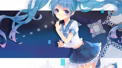 Skirts blush anime girls school uniforms hatsune miku vocaloid 