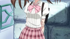 Skirts brown eyes brunettes school uniforms hair ornaments 