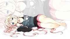 Skirts long hair anime girls blue eyes vocaloid ia