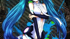 Skirts long hair anime girls hatsune miku vocaloid miku append 