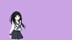 Skirts long hair anime girls school uniforms black hair open 