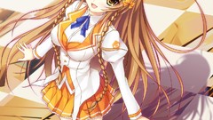 Skirts long hair anime girls school uniforms braids seifuku 