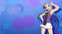 Skirts long hair blue
