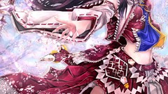 Skirts pink eyes anime girls hakurei reimu touhou miko video 