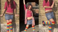 Skirts purple hair high