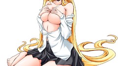 Skirts Simple Background hentai holding boobs