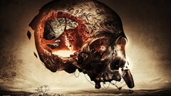 skull abstract colorful artwork digital art