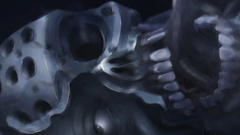 Skull terrible face horror