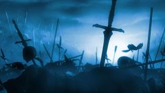 Skulls battlefield crows Swords