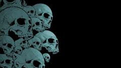 Skulls black background