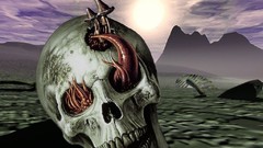 Skulls digital art fantasy art deserts