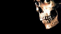 Skulls eyes black background