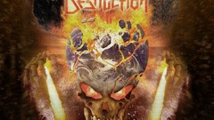 Skulls fire metal destruction