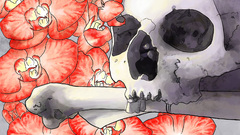 Skulls Flowers Bones