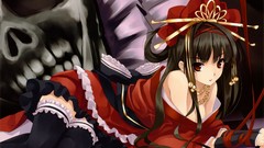 Skulls long hair anime girls misaki kurehito ecchi Japanese 