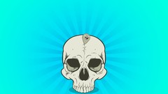 Skulls minimalistic digital art
