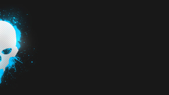 Skulls minimalistic paint splatter