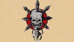 Skulls minimalistic Simple Background