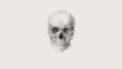 Skulls minimalistic Simple Background grayscale