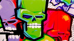 Skulls multicolor artwork