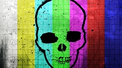 Skulls multicolor test pattern