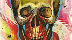 Skulls paintings multicolor psychedelic