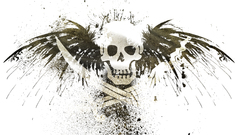 Skulls pirates Eagles Flags