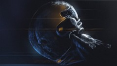 Skulls science fiction artwork space suits