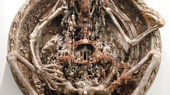 Skulls sculptures Bones kris