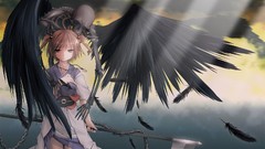 Skulls skeletons anime girls touhou onozuka komachi video games