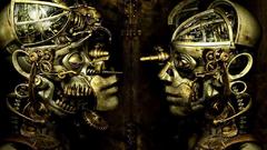 Skulls steampunk human mechanical
