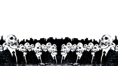 Skulls suit skeletons monochrome