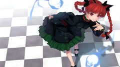 Skulls touhou dress redheads