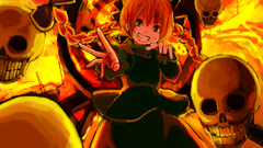 Skulls touhou fire redheads