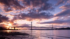 sky Bridge Scotland clouds sunlight