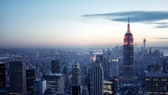 sky City new york city Empire State Building cityscape USA