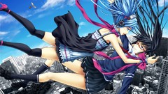 Sky headphones glasses hatsune miku vocaloid seifuku meganekko