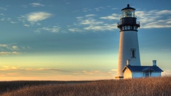 Sky lighthouse plain