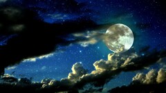 sky night clouds nature Stars moon
