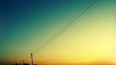 sky power lines sunlight outdoors