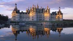 Sky white France castle buildings cities cityscapes