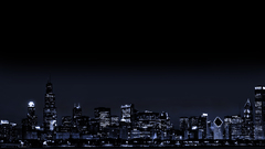 Skylines Chicago City Lights